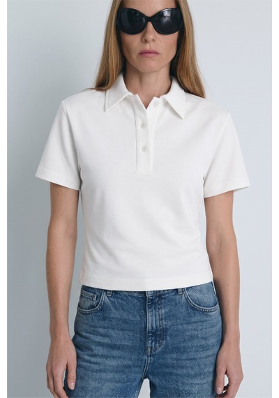 Suud Collection Ekru Jane Polo Yaka Tişört