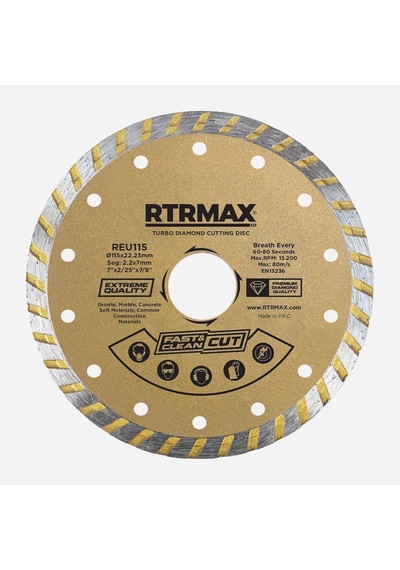 Rtrmax Reu180 Turbo Elmas Testere 180x22 MM