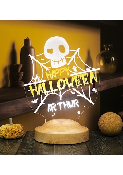 Cadılar Bayramı Halloween Hediyesi, Happy Halloween Led Lamba