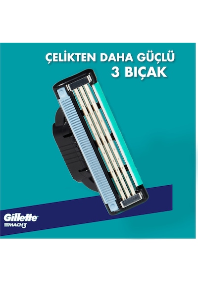 Gillette Mach3 Yedek Tıraş Bıçağı 12'li
