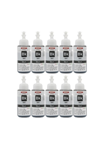 Ekoset Epson L550 L565 Siyah Uyumlu Mürekkep 70 ML 10 Adet
