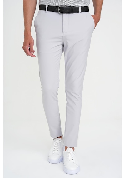 Efor Slim Fit Yan Cepli Esnek Düz Koyu Taş Pamuk Pantolon P 1197 K.Taş