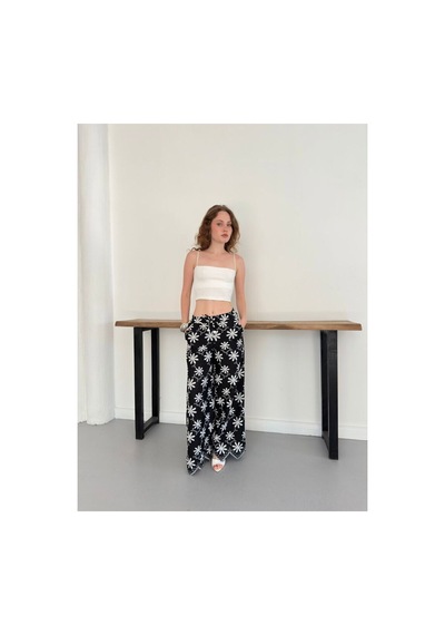 Verymoda D 2913 Nakışlı Pantolon D2913 Siyah