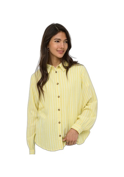 Only Onlthyra Ls Shırt Cs Wvn Kadın Sarı Gömlek - 15373333