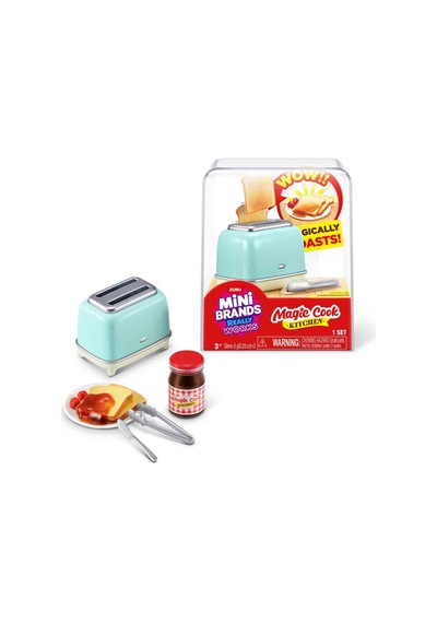 Mini Brands Magic Cook Kitchen Tost Makinesi Mini Mutfak Seti Çalışan Minyatür Oyuncak 3+