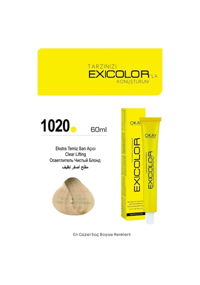 Exicolor 1020 Ekstra Temiz Sarı Açıcı