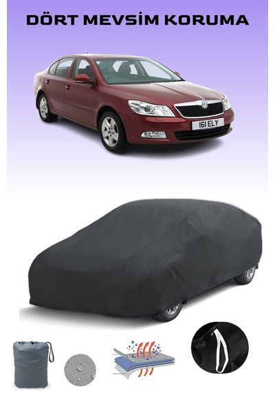 Siyah Skoda Octavia 2 Araba Brandası, Oto Örtüsü, Araba Çadırı Siyah