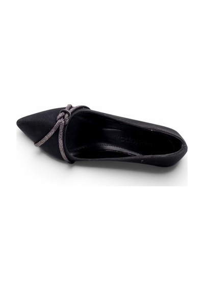 Modapol 0203 Simli Taşlı Kadın Stiletto siyah