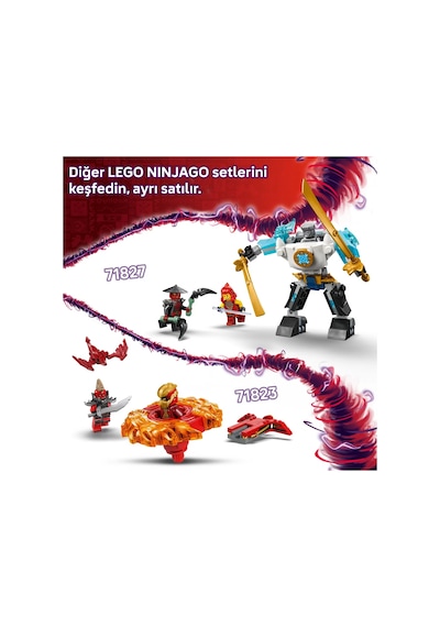 LEGO® NINJAGO® Sora’nın Ejderha Spinjitzu Topacı 71824 - 6 Yaş ve Üzeri Çocuklar için 2 Ninja Minifigürü İçeren Oyuncak Yapım Seti (56P)