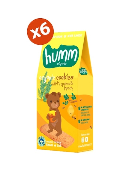 Hummorganic Organik Ballı ve Kinoalı Kurabiye Atıştırmalık Paketi - 6 adet