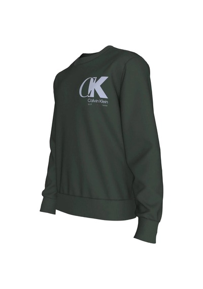 Calvin Klein Lv04ld243 Ls Eu 350terry Ck Overlap Erkek Sweatshirt Yeşil