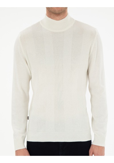 Pierre Cardin Erkek Ekru Kazak /triko 50300498-vr019 Ekru