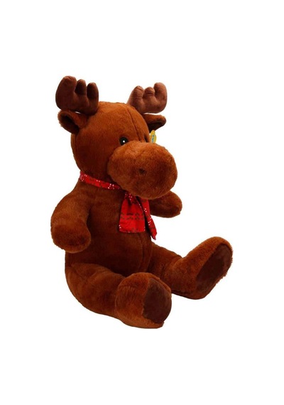 4809 Peluş Atkılı Geyik - Kahverengi