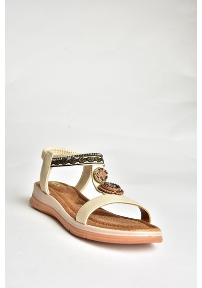 Fox Shoes U258613609 Bej Kadın Sandalet Bej-suni Deri Bej