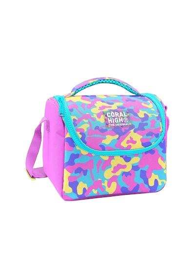 Coral High Kız Çocuk Pembe Sarı Kamuflaj Isı Yalıtımlı Beslenme Çantası 37101 Pembe - Turkuaz