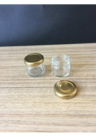 29 Cc Cam Kavanoz - 100 Adet - Gold Kapak -