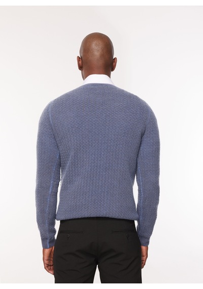At.p.co Bisiklet Yaka Slim Fit Koyu Mavi Erkek Kazak A274s37cold-
