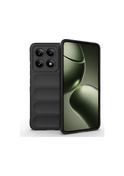 Xiaomi 14t Kılıf Kamera Korumalı Esnek Silikon Parmak Şeritli Pazarplus Siyah