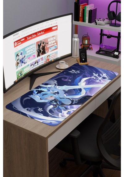 Eula Genshin Impact Anime Gacha V4 - 90x40 Xxl Gaming Mouse Pad Fare Altlığı