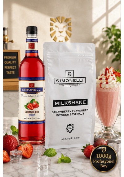 Simonelli Çilek Aromalı Toz Milkshake Karışımı 1 KG