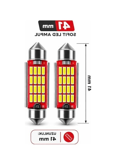 41 Mm C5w Sofit Led Ampul, Beyaz Işık Ve Canbus Özellikli