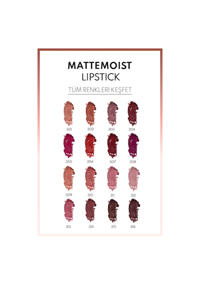 Note Cosmetique Mattemoist Lipstick Mat Bitişli Ruj 309 Note Soft - Nude