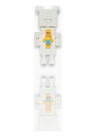 Super Adventure Bears - Ayı , Baaren Ve Şika Kaliteli Loy3d 9 Cm Beyaz - Mavi