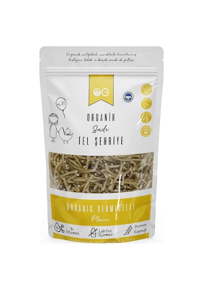OG natural Organik Sade Tel Şehriye 180 Gr +6 Ay