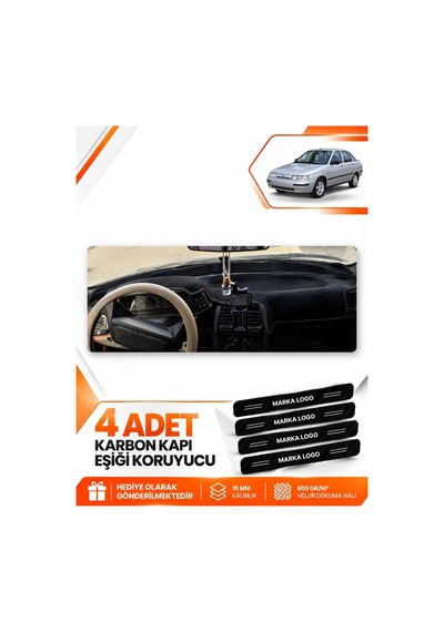 Lada Vega 1995-2007 Uyumlu Torpido Koruma Koruyucu Kılıfı Halısı Örtü Göğüs Panel - Siyah