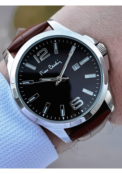 Pierre Cardin Deri Kordon 2 Yıl Garantili 3 Atm Suya Dayanıklı Erkek Kol Saati Ek.800411f11 Gümüş