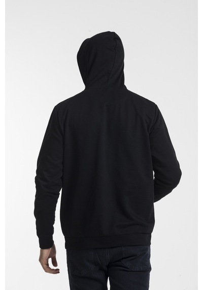 Süperlife Erkek Kapşonlu Regular Fit İnce Sweatshirt Spr 20k55 Siyah