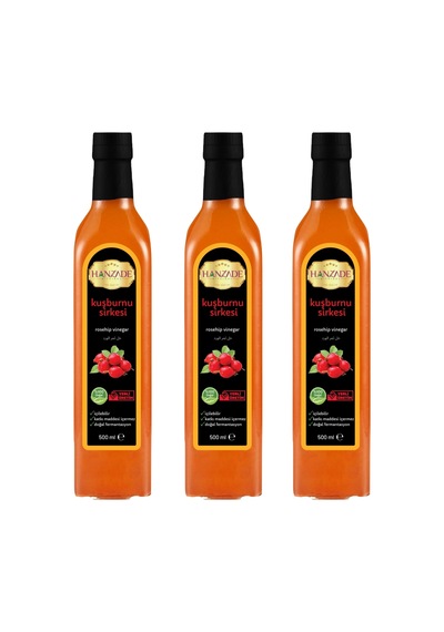 Hanzade Bitkisel Kuşburnu Sirkesi 3 x 500 ML