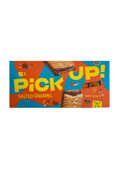 4 Adet Pick Up Tuzlu Karamel Dolgulu Sütlü Çikolatalı Bisküvi 140 G