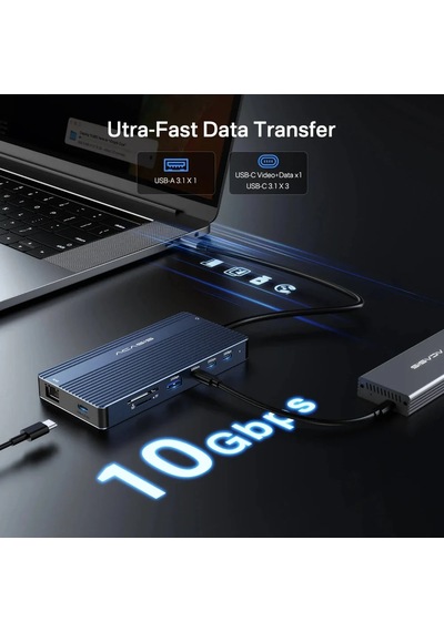 Acasis Ds0202 14in1 Usb-c Docking Station 2x4k Hdmı Dp 100w Pd 10gbps Ethernet