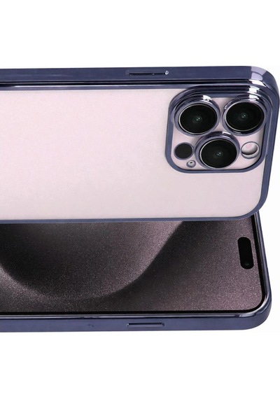 İphone 15 Pro Max Razer Lensli Silikon - Lacivert