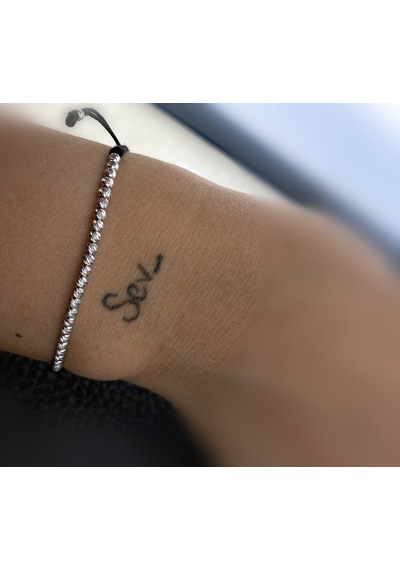 14 Ayar Altın Unisex Bileklik Beyaz Altın