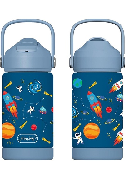 - Flipsip Çocuk Su Termosu 360 Ml - Star Explorer 2 Adet Çok Renkli