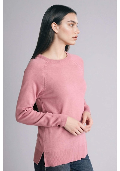 Defacto Relax Fit Bisiklet Yaka Basic Düz Triko Kazak I6913az25wnpn141 Pembe