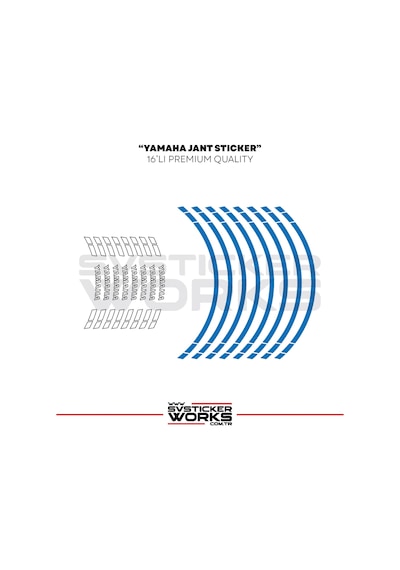 Yamaha Jant Sticker Seti Yüksek Kalite 16lı Jant Set Yamaha Uyumlu 46436201