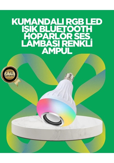 Buğz Bluetooth Hoparlörlü Led Ampul 12w Enerji Tasarruflu - 4997 Diğer