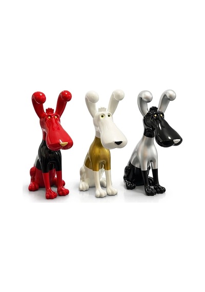 Polyester Sevimli Köpek Figürü Alk4557 Çok Renkli