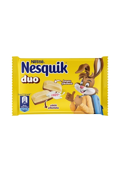 Nestlé Nesquik Kare Çikolata 70 G Duo - Ekstra Sütlü Lezzet 6'li Avantaj Paketi - 6 Adet Tarı