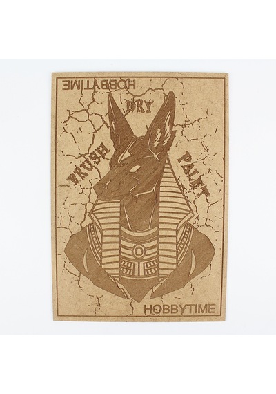 Anubis Motifli Drybrush Paleti, Mdf Üzeri Lazer Kazıma, 21x30 Cm.