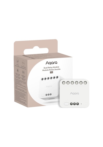 Aqara Matlı Çift Röle Modülü T2, Aqara Zigbee 3.0 Göbek Gerekir, Garaj Kapıları Ve Kazanlar İçin Kuru Temas Modu, Rulo Şemsiye Şalteri Ve Işık Şalteri, Homekit Ve Alexa Destekler