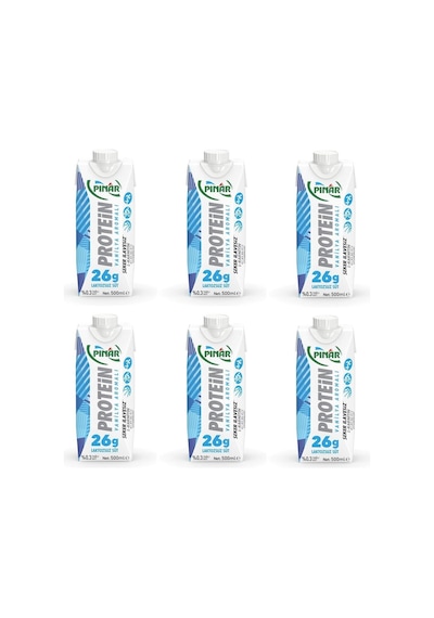 Protein Laktozsuz Vanilyalı Süt 500 Ml X 6 Adet Yüksek Proteinli Laktozsuz Süt İçeceği