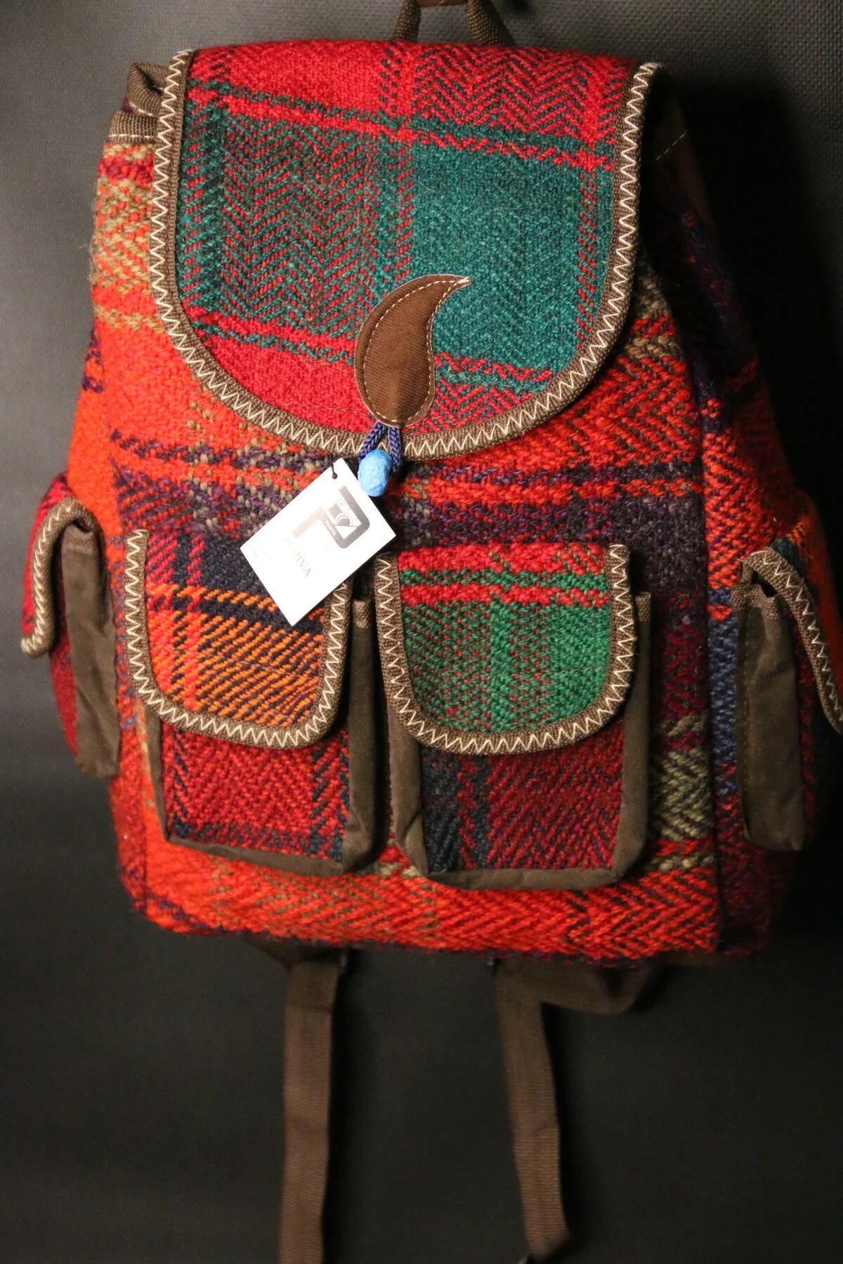Pujiva Etnik 4cep Sırt Kalite Dokuma Kilim Çanta En 35-boy:40 Cm Karışık/Çok Renkli