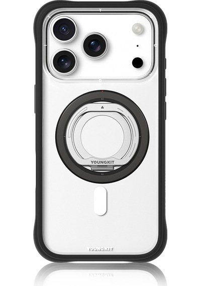 Youngkit Magnetik 360 Derece Dönebilen Dual Fold Rotating Serisi Parmak Ring Stand Siyah