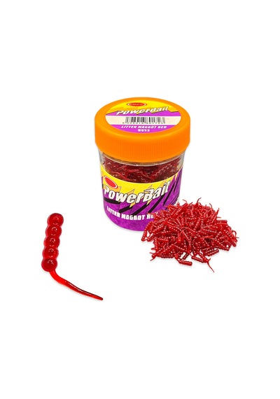 Silikon Kurt Balık Yemi - Kokulu - Maggot - Kırmızı - Power Bait 9953