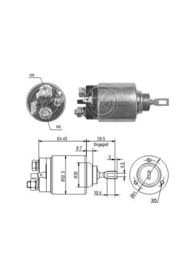 Zm 12v Marş Otomatiği Bosch  Tipi İnce Gövde Sol Fişli Up N11.18820