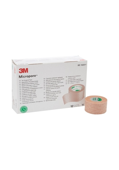 3M Micropore Medical Tape 1533-0 12.5 mm X 9.1 m Tan 1 Kutu/24 Adet